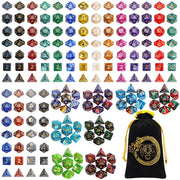 CiaraQ 182pcs Polyhedral Dice Set for Dungeon and Dragons MTG Table Games | 26 Role-Playing Dice Sets for D&D with Storage Bag. 7 dice each (D4-D20), Classic Numbers, Ages 14+