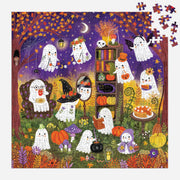 Mudpuppy - Ghostly Gathering 500 Piece Jigsaw Puzzle | Illustrated by Jenny Miriam Hughes, Halloween, For Adults, Family, and Kids, Recycled Paper, No Dust, Finished Size 20" x 20"