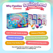 The Fidget Game SquishyLand in Rainbow Reef Board Game, Pre-K to 2nd Grade | Educational & Phonics Kindergarten Learning Activities, Mochi Squishy Toys Set, 2-6 Players