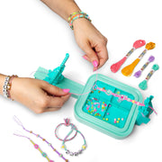 Rainbow Loom Wrap it Loom Bracelet Maker - DIY Friendship Jewelry Kit | Craft 4 styles including macrame and friendship bracelets with 600 alphabet, clay, and flower beads for kids Ages 8+