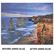 YAKAMOZ Jigsaw Puzzle Glue Clear, Quick Drying with Scraper, 200mL | Preserve & Frame Finished Puzzles | Strong Hold | Water-Based, Non-Toxic Formula | Easy to Apply | Covers Up to 5,000 Pieces