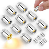 10pcs Mini Led Lights for Craft, Tiny Small Led Light with 15pcs batteries | Battery Powered Balloon Mini Spot for Paper Lantern Party Decoration Micro Miniature Dollhouse Accessories (Warm White Light)