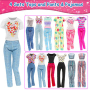 10 Sets Doll Clothes Hooded Sports Suit Tops and Pants for 11.5 inch Dolls | Tracksuit Set, Sportswear, Sports Clothes, Activewear, Running Apparel, Casual Outfits