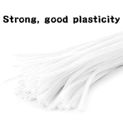 100 Pieces Pipe Cleaners Craft Chenille Stem White Pipe Cleaners
