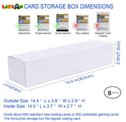 Trading Card Storage Box, 8-Pack 1000 Count Cardboard TCG & Sport Card Box | Trading Card Storage with Divider and Labels, Card Organizer Box for MTG, Magic, Football, Basketball, Game Card Collections