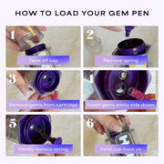 Hally Hair Gem Pen Kit with 240 Stick-On Hair Gems and Stamper Tool | Easy to apply and hair-safe adhesive; a colorful accessories kit for girls and kids that adds instant sparkle.