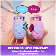 Peekimo Pink Interactive Pet and Wearable Charm Accessory, 100+ Reactions | Reacts to Touch & Voice, Nurture & Play Games, Wear Lanyard or Clip as a Bag Charm; 1 AAA Battery, Kids Toys for Ages 5+