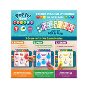 Chuckle & Roar Pop It Book, Colors, English & Spanish, Quiet Mode, 1–4+ | English & Spanish Color Toddler Learning Toys, Quiet Mode Option, Sturdy Plastic Sensory Toys, Busy Book for Toddlers 1-3