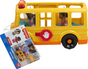 Fisher-Price Little People School Bus Toddler Toy | Push-Along Vehicle, Lights Music & Sounds, 2 Figures, Preschool Kids Ages 1+ Years