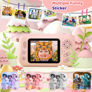 Makolle Kids Camera Toys for Girls 3-12 Year Old,HD Digital Video Camcorder Camera with Tripod,Children Chritmas Birthday Gift with SD Card-Pink