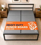 Meliusly Heavy Duty Bunkie Board Queen Size (60x80) - Under Bed Support | Non-Slip Breathable Support – Ultra-Low 0.4" Profile, Noise-Free, Silicone Grip, Anti-Sag Slat Foundation, Moisture Resistant