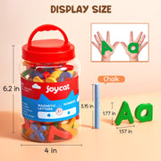 JoyCat Magnetic Letters Numbers Alphabet ABC 123 Fridge Magnets, 78 Pcs | Colorful plastic magnets, uppercase lowercase letters, math symbols, preschool learning toy set for toddlers kids ages 3+