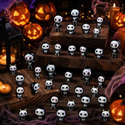 Celltestria 60pcs Halloween Mini Figurines Resin Ghost Toys | Halloween Party Favor Bag Fillers Embellishments Scrapbook Micro Fairy Garden Decor