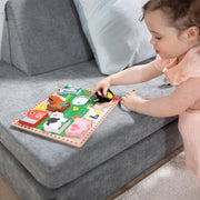 Melissa & Doug Farm Animals Wooden Chunky Puzzle 8-Piece Set | 8 Chunky Wooden Pieces, Stand-Up Farm Animals and Barn, Motor Skill Building Puzzle Play, Toddler Toys for Kids, Ages 2+