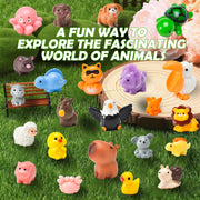 PAPPYN-A 50 Pcs Mini Resin Animal Tiny Resin Animals Figurines Bulk Miniature Little to Hide Small Animal Figures Bulk for Micro Fairy Party Favors Garden Landscape Accessories Dollhouse Crafts Decor