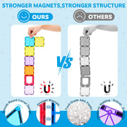 Ryoichi 138PCS Magnetic Tiles Set with 2 Cars for Kids Ages 3-9+ Years | STEM Educational Construction Building Blocks & Montessori Learning Toys
