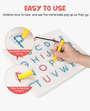 GAMENOTE Magnetic Letter Board Double Sided, ABC Alphabet Tracing Board | 2 in 1 preschool learning toy, uppercase lowercase letters, handwriting practice, educational classroom toy for toddlers kids
