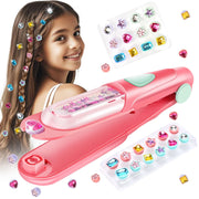 kidzkube Hair Gem Stamper Kit, Birthday Toys for Girls Ages 3-12 | Bling Hair Jewels for Girls Toys, Hair Styling Tool with Reusable Diamonds,Stocking Stuffers