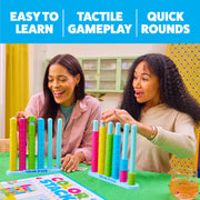 Color Stack Challenge, Color Matching Game by Relatable | Fast Paced Fall Festival Games for Family Game Night, Includes 2 Racks, 50 Cards, 80 Rings