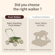 PULA Baby Push Walker with Wheels Toddler Wagon for First Learner Baby Toys 6-12 Months, 1 Year Old Birthday Gifts, Indoors and Outdoors (Green)