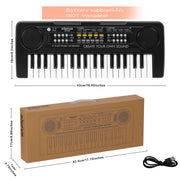 Raimy 37 Keys Electronic Keyboard Piano for Kids 3 4 5 6 7 8 9 Year Old | Early Learning Educational Portable Musical Instrument Toys, Birthday Gifts for Boys and Girls Beginner (Black)