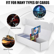Trading Card Storage Box, 10-Pack 1100 Count White Corrugated Cardboard Box | Bulk Sports Storage Box for TCG/Magic/Mtg Basketball Card, Collectible Trading Cards