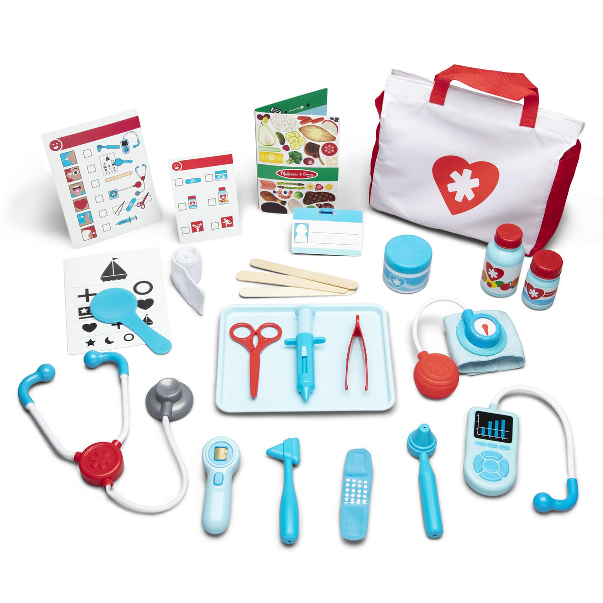 Melissa & Doug Get Well Doctor Kit, 25-Piece Toddler Doctor Play Set, Realistic Pretend Play Toys & Accessories, Preschool Toys for Girls & Boys Ages 3+