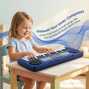 Raimy 37 Keys Keyboard Piano for Kids with Microphone & Dual Speakers | Multifunction Portable Electronic Learning Music Instrument, Educational Birthday Gift Toy for 3-8 Year Old Girls & Boys