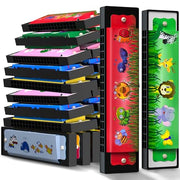 35 Pcs Harmonica for Kids 16 Holes Musical Instrument, Return Gift Cartoon Double Row Harmonica Bulk Toy for 3 Years + Kids Party Favors Goodie Bags Stuffers & Operation Christmas Child Items