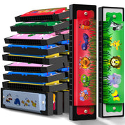 35 Pcs Harmonica for Kids 16 Holes Musical Instrument, Return Gift Cartoon Double Row Harmonica Bulk Toy for 3 Years + Kids Party Favors Goodie Bags Stuffers & Operation Christmas Child Items
