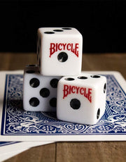 Bicycle 10 Dice Set Six Sided D6 Standard Game White Black 16 mm | 10 six sided D6 dice, 16 mm standard size, Ideal weight for fair play, Perfect for dice-based games and learning