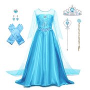 AHLPO Princess Dress for Girls Luxury Princess Dress Up Halloween Cosplay Princess Costume Fancy Dress Birthday Outfit