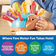 Learning Resources Spike The Fine Motor Hedgehog, Toddler Learning Toys, Fine Motor and Sensory Toys, Educational Toys for Toddlers, Montessori Toys, Ages 18+ Months,14 Pieces