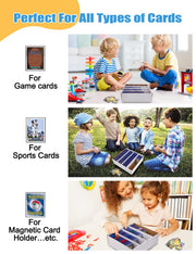 4 Pack Sports Card Boxes 3600 Count Cardboard Card Storage Box White Bulk Card Storage Baseball Card Boxes with 10 Dividers Sports Cards Storage Box for Card Game Baseball Card Storage Boxes
