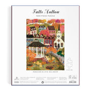 Galison - Falls Hollow 1000 Piece Jigsaw Puzzle for Adults | Illustrated by Joy Laforme, Autumn, Cozy Town, Fall Foliage, Challenging, Recycled Paper, No Dust, Finished Size 27" x 20"