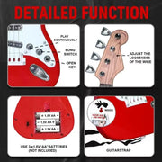 16inch Mini Guitar Toy for Kids and Beginners, Electric Guitar with Strap for Toddlers and Boys and Girls Instrument Toys