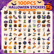 Halloween Decorations - 100 PCS Halloween Stickers | Halloween Party Favors - Halloween Games Toys Gifts Party Supplies - Crafts Accessories Treats Bulk for Classroom Decor