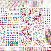 6124Pcs Gem Stickers-Self-Adhesive Face Jewelry Stickers, Acrylic Gems DIY Crafts, Sparkling Heart-Shaped Rhinestone for Kids, for Party & Holiday Supplies