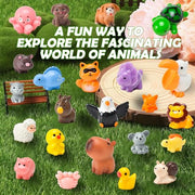 PAPPYN-A 50 Pcs Mini Resin Animal Tiny Resin Animals Figurines Bulk Miniature Little to Hide Small Animal Figures Bulk for Micro Fairy Party Favors Garden Landscape Accessories Dollhouse Crafts Decor