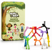 MAGMEN Magnetic Fidget Figures | Travel Toys for Kids (10-Piece Opaque) | 3 in. poseable Toys for Airplane, Road Trip, Cruise, Long Car Rides - Screen-Free Sensory Desk Toy