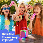 Move2Play, Karaoke Machine for Kids | Includes 20+ Kid Songs | 2 Microphones | Connect with Bluetooth | 3, 4, 5, 6, 7+ Year Old Gift | Toy for Girls, Boys, & Toddler | Birthday Present