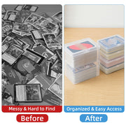 neotidy Playing Card Storage Box Set of 6, Clear Plastic Playing Card Cases Organizer with Snap Lid, Mixed Sizes Card Game Storage for UN* Cards, Standard Decks, Trading Cards, Card Game Holder Case