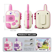 Walkie Talkies Toys for Girls:Unicorn Toys 2 Pack Birthday Gifts for 3 4 5-7 8 Year Old Girls Toy for 4 5 6 7 8-10 Year Old Camping Outdoor Game,Christmas Stocking Stuffers for Girls Kids