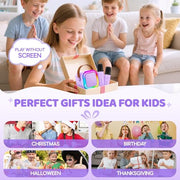 IROO Mini Karaoke Machine for Kids, Birthday Gifts Toys for Girls Ages 3-12 | 2 Wireless Mics, 5 Voice Effects & 1-Month KaraFun Premium, Bluetooth Speaker, Portable MP3 Player For Family Home Party