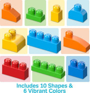 Mega Bloks First Builders Deluxe Building Bag Toddler Block Toys Set, Red | 150 Pieces, Storage, Creative Open-Ended Play, Preschool Kids Ages 1+ Years, Easy to Build (Amazon Exclusive)