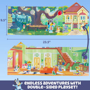 Horizon Group USA Bluey Sticker Playset, 2 Sticker Play Scenes, 35+ Reusable Puffy Bluey Repositionable Stickers for Kids, Perfect for Travel, Screen-Free Fun