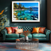 Landscape Jigsaw Puzzle 1000 Pieces Lake Tahoe Scenery with Clear Turquoise Waters, Snow-Capped Mountains & Pine Forests, Challenging & Fun Puzzle for Adults and Teens, Ideal Gift & Home Decor