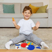 LiKee Wooden Shape Puzzle, 36 Blocks & 60 Cards, Montessori Toy for Kids 3+ | open-end