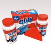MasterPieces – Puzzle Glue with Wide Plastic Spreader, Easy to Apply, Dries Quick and Clear, Protects Finished Jigsaw Puzzles, Water-Soluble, 2 Pack, 5 oz Each