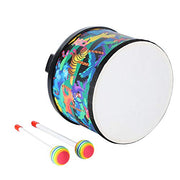Ubblove Floor Tom Drum for Kids 8 inch Percussion Instrument | Music Drum with 2 Mallets for Children Special Christmas Birthday Gift, Black